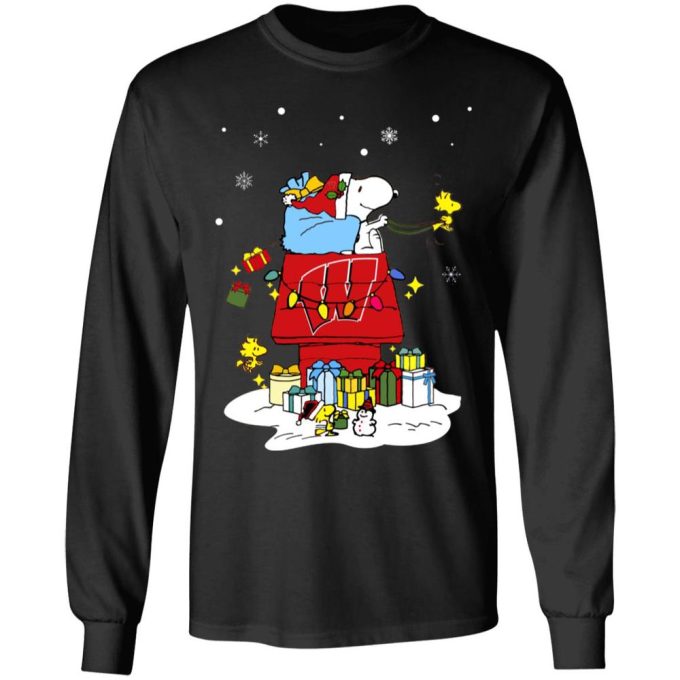Cheerful Wisconsin Badgers Santa Snoopy Shirt – Wish You a Merry Christmas! Cheerful Wisconsin Badgers Santa Snoopy Shirt – Wish You a Merry Christmas!