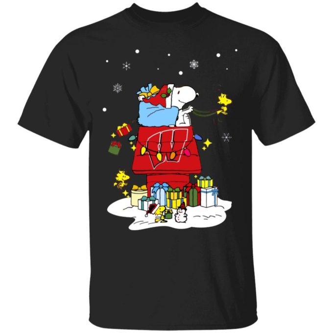 Cheerful Wisconsin Badgers Santa Snoopy Shirt – Wish You a Merry Christmas! Cheerful Wisconsin Badgers Santa Snoopy Shirt – Wish You a Merry Christmas!