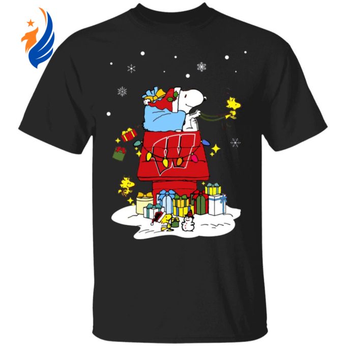 Cheerful Wisconsin Badgers Santa Snoopy Shirt – Wish You a Merry Christmas! Cheerful Wisconsin Badgers Santa Snoopy Shirt – Wish You a Merry Christmas!