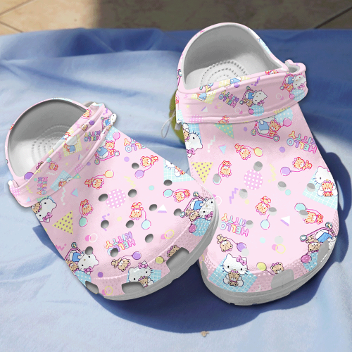 Non-slip And Lightweight Hello Kitty Pink Clogs For Kids & Adults