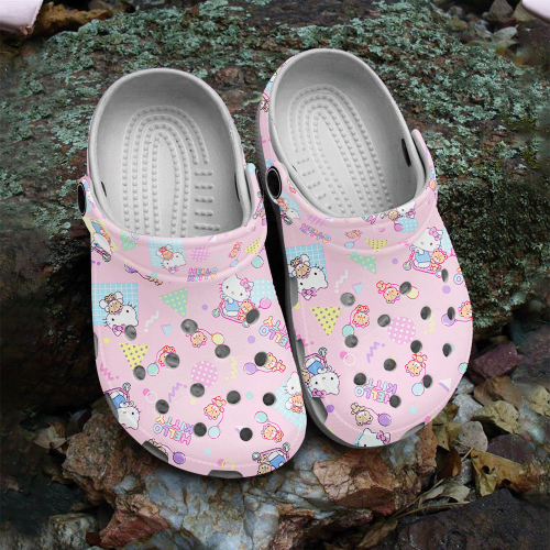 Non-slip And Lightweight Hello Kitty Pink Clogs For Kids & Adults