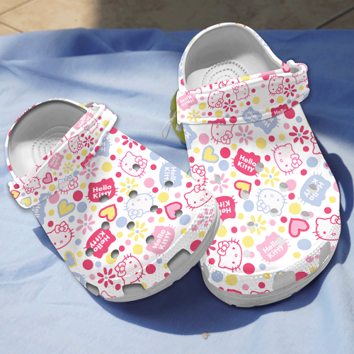Classic And Safety Hello Kitty White Clogs For Kids & Adults