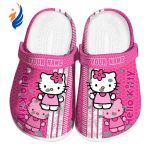 Custom Name Hello Kitty Contrasting Stripes Clogs For Kids And Adults Custom Name Hello Kitty Contrasting Stripes Clogs For Kids And Adults