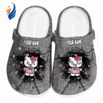 Custom Name Hello Kitty Cracked Ground Texture Clogs For Kids And Adults Custom Name Hello Kitty Cracked Ground Texture Clogs For Kids And Adults