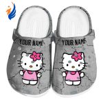 Custom Name Hello Kitty Cracked Texture Clogs For Kids And Adults Custom Name Hello Kitty Cracked Texture Clogs For Kids And Adults