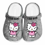 Custom Name Hello Kitty Cracked Texture Clogs For Kids And Adults Custom Name Hello Kitty Cracked Texture Clogs For Kids And Adults