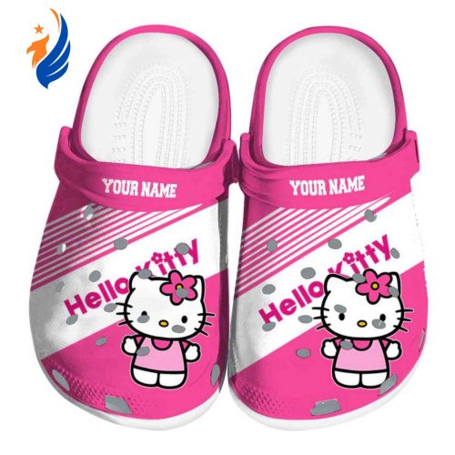 Custom Name Hello Kitty Vibrant Dual Tone Clogs For Kids And Adults
