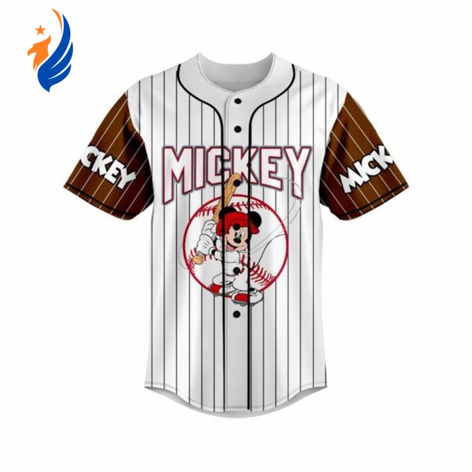 Custom Disney Mickey Mouse Baseball Jersey Shirt Personalized Name Number Player Design Custom Disney Mickey Mouse Baseball Jersey Shirt Personalized Name Number Player Design