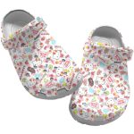 Cute Hello Kitty And Apple Pattern Cloud Clogs For Kids And Adults Cute Hello Kitty And Apple Pattern Cloud Clogs For Kids And Adults