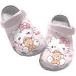 Cute Hello Kitty And Teddy Pink Pastel Clogs For Kids And Adults Cute Hello Kitty And Teddy Pink Pastel Clogs For Kids And Adults