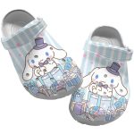 Hello Kitty Cinnamoroll And Gift Boxes Blue Stripes Clogs For Kids And Adults Hello Kitty Cinnamoroll And Gift Boxes Blue Stripes Clogs For Kids And Adults