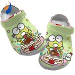 Hello Kitty Happy Birthday Kerokerokeroppi Green Clogs For Kids And Adults Hello Kitty Happy Birthday Kerokerokeroppi Green Clogs For Kids And Adults