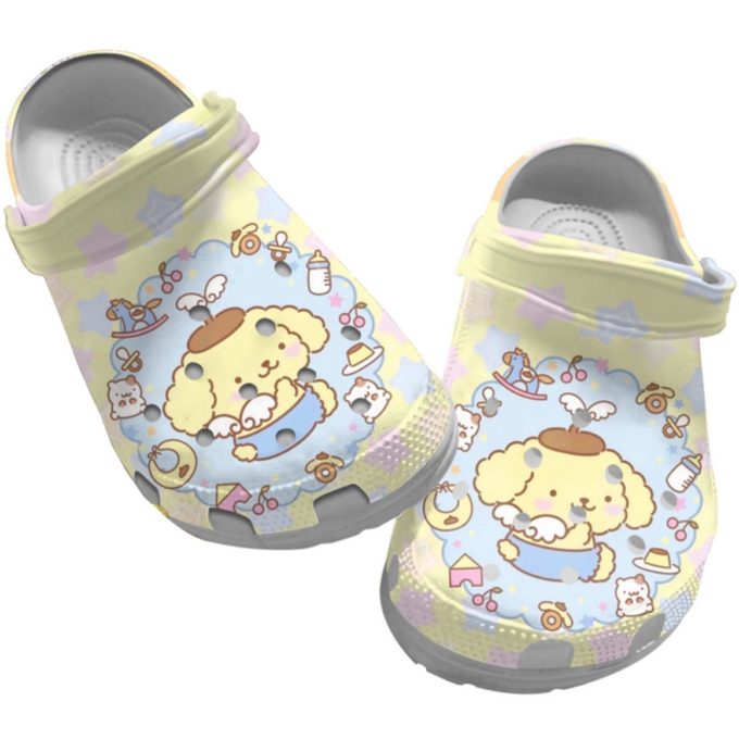 Hello Kitty Happy Cute Litttle Pompompurin Clogs For Kids And Adults