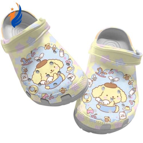 Hello Kitty Happy Cute Litttle Pompompurin Clogs For Kids And Adults