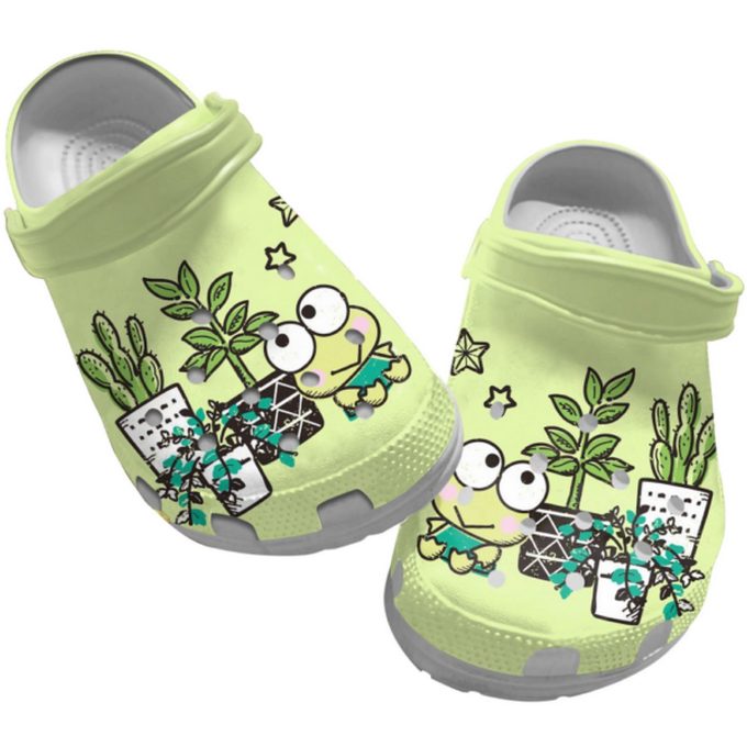 Hello Kitty Happy Kerokerokeroppi Love Nature Green Clogs For Kids And Adults
