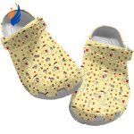 Hello Kitty Happy Pompompurin Pattern Yellow Clogs For Kids And Adults Hello Kitty Happy Pompompurin Pattern Yellow Clogs For Kids And Adults