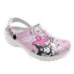 Hello Kitty Kuromi And My Melody Fly With Umbrella Clogs For Kids And Adults Hello Kitty Kuromi And My Melody Fly With Umbrella Clogs For Kids And Adults