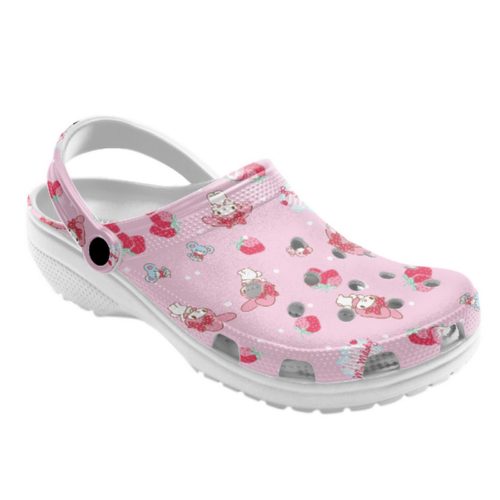 Hello Kitty My Melody And Strawberry Pink Clogs For Kids And Adults