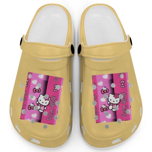 Hello Kitty Pink Stripes Citrus Clogs For Kids And Adults