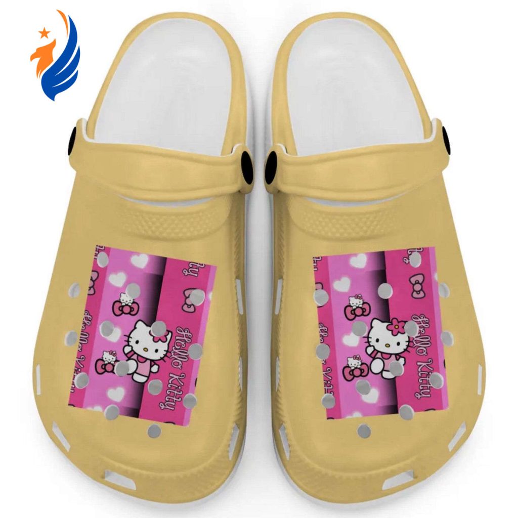 Hello Kitty Pink Stripes Citrus Clogs For Kids And Adults Hello Kitty Pink Stripes Citrus Clogs For Kids And Adults