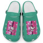 Hello Kitty Pink Stripes Grass Clogs For Kids And Adults