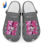 Hello Kitty Pink Stripes Grey Clogs For Kids And Adults