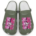 Hello Kitty Pink Stripes Hemp Clogs For Kids And Adults Hello Kitty Pink Stripes Hemp Clogs For Kids And Adults