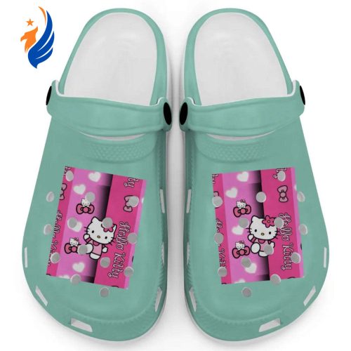 Hello Kitty Pink Stripes Island Reef Clogs For Kids And Adults