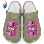 Hello Kitty Pink Stripes Khaki Clogs For Kids And Adults Hello Kitty Pink Stripes Khaki Clogs For Kids And Adults