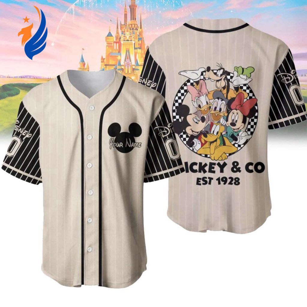 Customizable Disney Mickey & Co 1928 Halloween Baseball Jersey – Mickey Shirt for Kids & Adults Customizable Disney Mickey & Co 1928 Halloween Baseball Jersey – Mickey Shirt for Kids & Adults