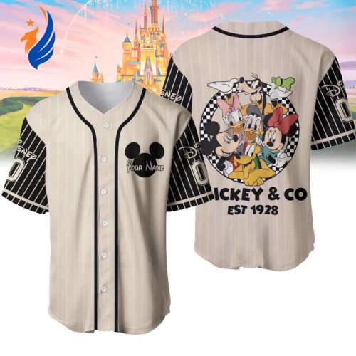 Customizable Disney Mickey & Co 1928 Halloween Baseball Jersey - Mickey Shirt for Kids & Adults