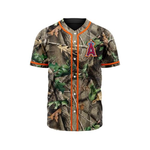MLB Los Angeles Angels Special Realtree Camo Hunting Baseball Jersey Gift for Men Women
