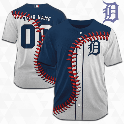 MLB Detroit Tigers Personalized Mix Baseball Jersey Gift for Men Women