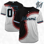 MLB Miami Marlins Personalized Mix Baseball Jersey Gift for Men Women