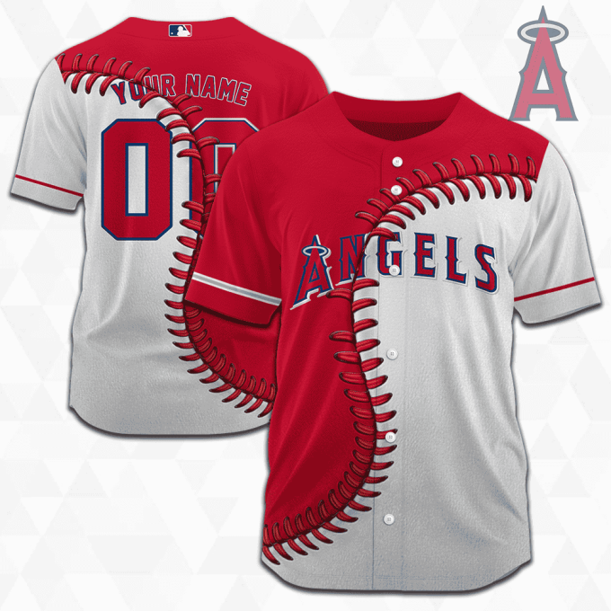 MLB Los Angeles Angels Personalized Mix Baseball Jersey Gift for Men Women