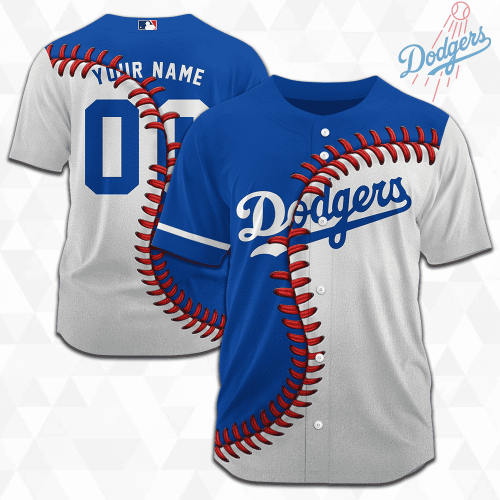 MLB Los Angeles Dodgers Personalized Mix Baseball Jersey Gift for Men Women