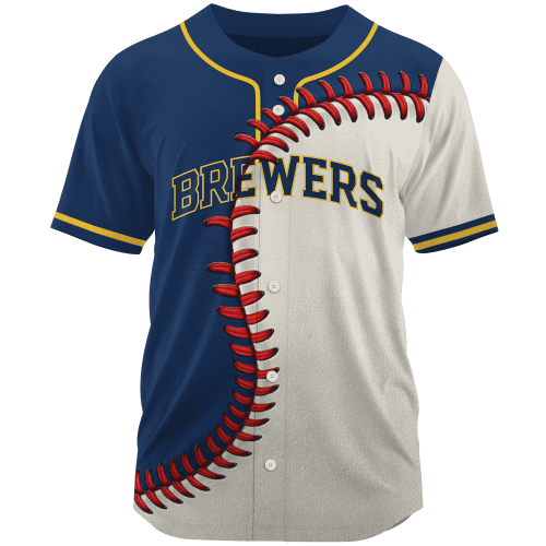 MLB Milwaukee Brewers Personalized Mix Baseball Jersey Gift for Men Women