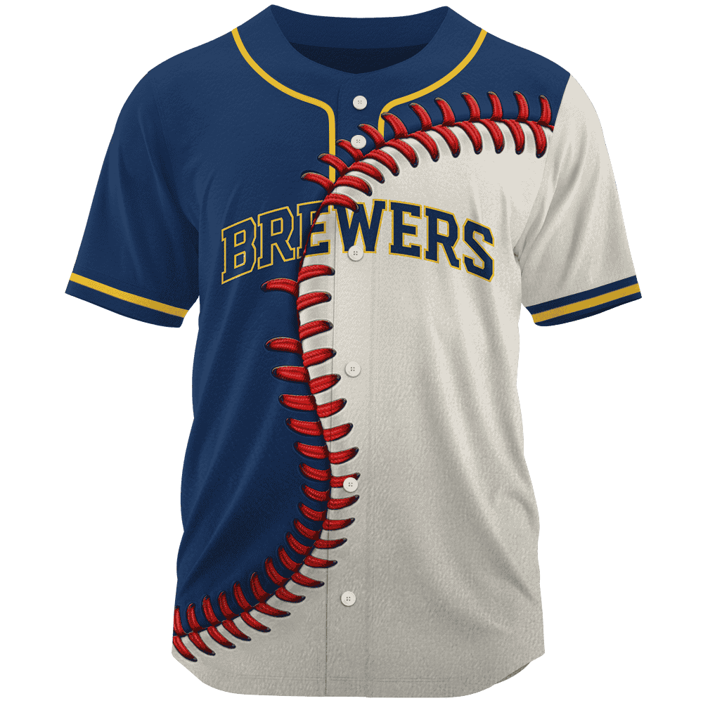 MLB Milwaukee Brewers Personalized Mix Baseball Jersey Gift for Men Women MLB Milwaukee Brewers Personalized Mix Baseball Jersey Gift for Men Women