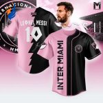 Inter Miami Leo Messi Black And Pink Baseball Jersey Gift for Men Women