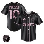 Inter Miami Leo Messi Black Baseball Jersey Gift for Men Women