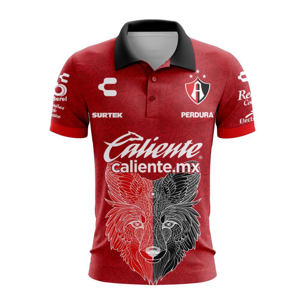 LIGA MX Atlas F.C 2023 – 2024 Away Aztec Design Polo LIGA MX Atlas F.C 2023 – 2024 Away Aztec Design Polo