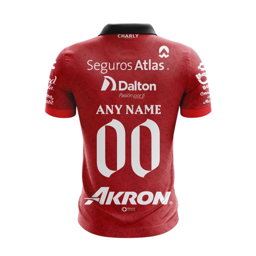 LIGA MX Atlas F.C 2023 – 2024 Away Dia De Muertos Design Polo LIGA MX Atlas F.C 2023 – 2024 Away Dia De Muertos Design Polo