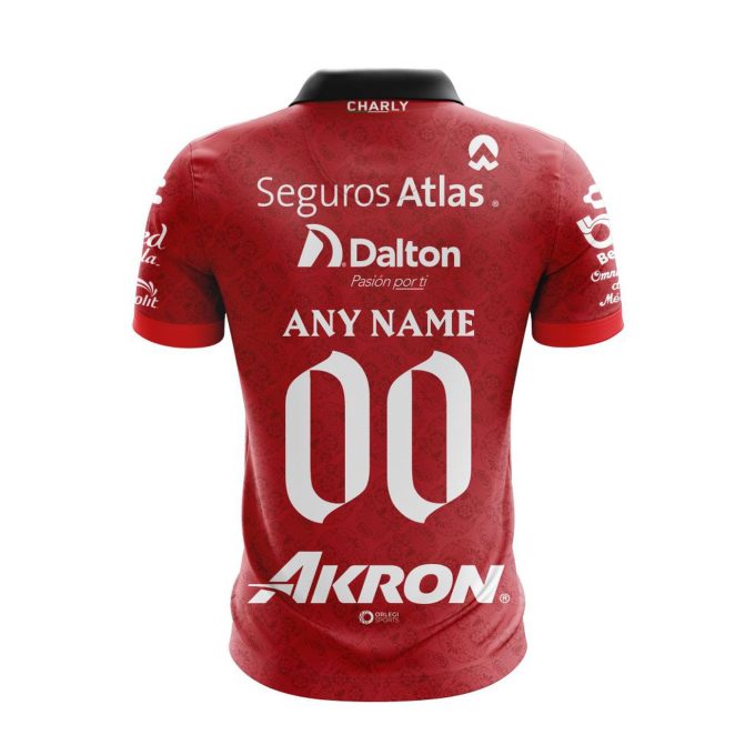 LIGA MX Atlas F.C 2023 – 2024 Away Dia De Muertos Design Polo LIGA MX Atlas F.C 2023 – 2024 Away Dia De Muertos Design Polo