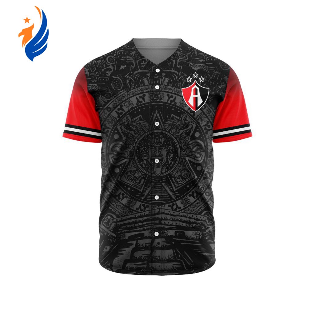 LIGA MX Atlas F.C Special Aztec Design Baseball Jersey Gift for Men Women LIGA MX Atlas F.C Special Aztec Design Baseball Jersey Gift for Men Women