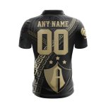 LIGA MX Atlas F.C Special Black And Gold Design Polo