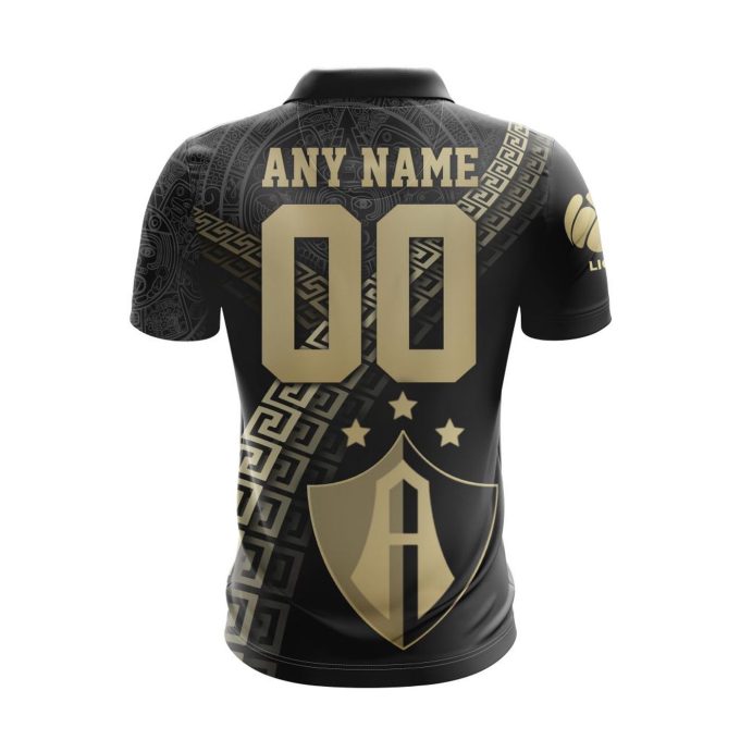 LIGA MX Atlas F.C Special Black And Gold Design Polo