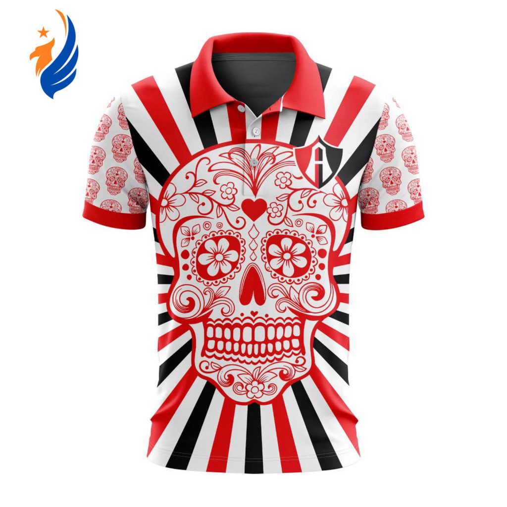 LIGA MX Atlas F.C Special Dia De Muertos Design Polo Gift for Men Women LIGA MX Atlas F.C Special Dia De Muertos Design Polo Gift for Men Women