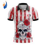 LIGA MX Atlas F.C Special Dia De Muertos Design Polo Gift for Men Women LIGA MX Atlas F.C Special Dia De Muertos Design Polo Gift for Men Women