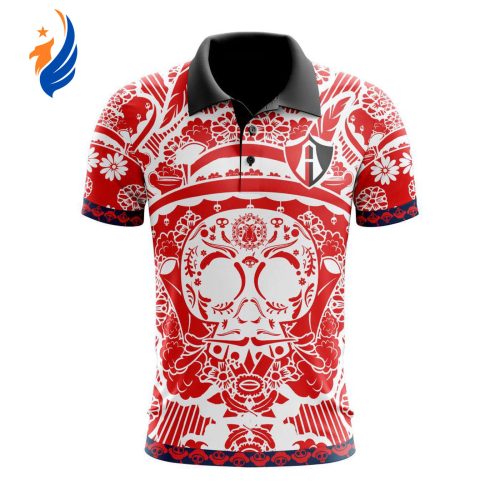 LIGA MX Atlas F.C Special Dia De Muertos Design Polo Gift for Men Women