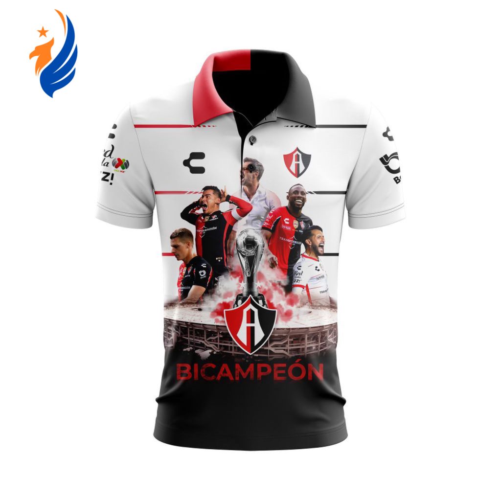 LIGA MX Atlas Fútbol Club 2022 BICAMPEÓN Away Polo LIGA MX Atlas Fútbol Club 2022 BICAMPEÓN Away Polo